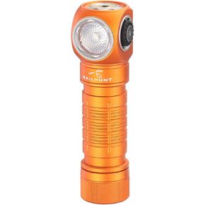 ESKTE H150 EDC محمول مدمج USB شحن مغناطيسي LED مصباح أمامي قابل لإعادة الشحن للتخييم والجري والمشي لمسافات طويلة (رمادي، أبيض محايد 519A High CRI)