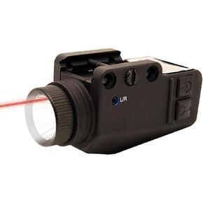 800 Lumens Compact Rail Green Beam and White LED Combo, USB Rechargeable Tactical Flashlight with MLOK Rail (Black) (Purple)