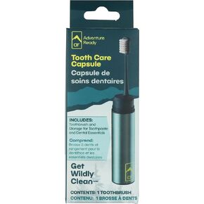 Tooth Care Capsule - Portable Toothbrush for Hiking, Camping & Travel