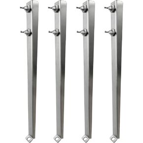 Stove Leg Extension Kit 4 pcs 304 Stainless Steel Increase Tent Stove Leg Height Accessory for Wood Burning Stove