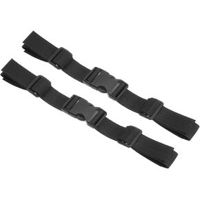 PATIKIL Backpack Chest Strap, 2 Pack Polyester Webbing Adjustable Replacement Strap with Quick-Release Buckle for Bag Outdoor Hiking Cycling, Black