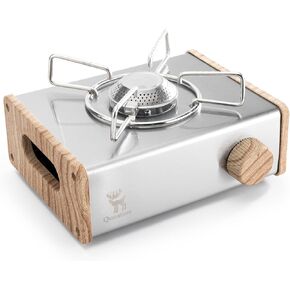 Qunature Burner Butane Stove, Portable Camping Stove with Carry Bag Portable Butane Gas Stove Precise Temperature Control for Camping, Tailgating, & More