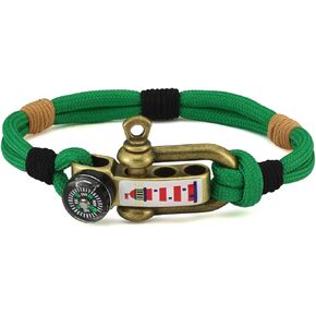 Paracord Men Bracelet Multi Style Adjustable Antic Anchor Premium Durable Mens Bracelet Resistant Waterproof Survival Paracord Handmade Nautical Wristband for Men Women