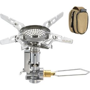 Campingmoon Portable Camping Gas Stove Ultralight Backpacking Stove With 4-Flex Outdoor Hiking Gear With Micro Regulator