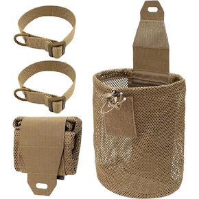 Tactical Belt Dump Pouch - Tactical Drop Pouch with Mesh Drawstring Closure, Foldable Roll-Up Tactical Recovery Tool Pouch, Compatible Molle Systems, for EDC and Outdoor Activities