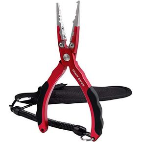 CRAZY SHARK Professional Fishing Pliers Tungsten Carbide Cutters Split Ring Pliers Hook Remover Fish Holder