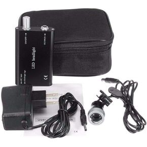3W Clip on Type Head Lamp Light For All Loupes With Cloth Bag Black