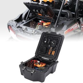 KEMIMOTO100L((26.4 Gallons)) UTV Rear Box Section Storage Container Compatible with Polaris RZR XP1000 / XP4 1000 (2019-2023), Equipped with a Tactical Panel, Cargo Bed Box.