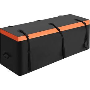 GarveeTech Hitch Cargo Carrier Bag 15 Cu Ft - Large Storage Space, Heavy Duty Waterproof Cargo Traveling Bag for Car Truck SUV ' Hitch Baskets, 6 Reinforced Straps