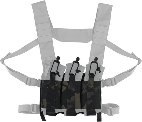 Triple Elastic Mag Front Flap,556 762 Tactical Vest Mag Pouch with G Hooks and Hook Backing in Saudi Arabia