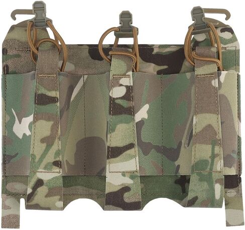 Triple Elastic Mag Front Flap,556 762 Tactical Vest Mag Pouch with G Hooks and Hook Backing in Saudi Arabia