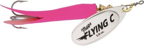 Mepp's Flying C Single Hook Fishing Lure, 7/8-Ounce, Hot Pink Sleeve/Silver Blade in Saudi Arabia