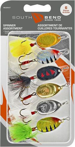 South Bend Lunker Spinner Kit | Fishing Accessories for Saltwater & Freshwater | Pack of 6 in Saudi Arabia