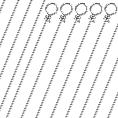 Fishing Looped Spinner Shaft, Stainless Steel Spinner Bait Wire Fishing Lure Making Supplies Fishing Lure Making Kit for Freshwater Bass Trout Walleye Salmon Catfish in Saudi Arabia