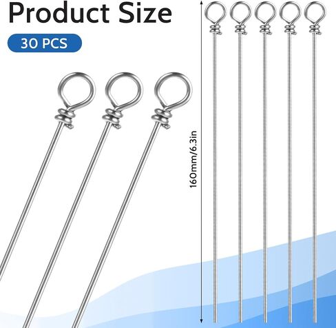 Fishing Looped Spinner Shaft, Stainless Steel Spinner Bait Wire Fishing Lure Making Supplies Fishing Lure Making Kit for Freshwater Bass Trout Walleye Salmon Catfish in Saudi Arabia
