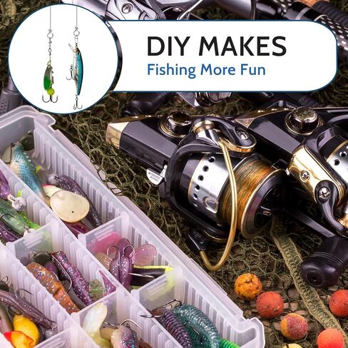 Fishing Looped Spinner Shaft, Stainless Steel Spinner Bait Wire Fishing Lure Making Supplies Fishing Lure Making Kit for Freshwater Bass Trout Walleye Salmon Catfish in Saudi Arabia