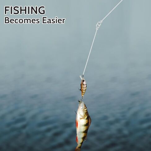 Fishing Looped Spinner Shaft, Stainless Steel Spinner Bait Wire Fishing Lure Making Supplies Fishing Lure Making Kit for Freshwater Bass Trout Walleye Salmon Catfish in Saudi Arabia