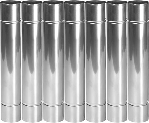 Stove Pipe 2.36" Chimney Pipe Thicken Stainless Steel Solowilder Chimney Cap Wood Stove Flue Extend 14" (1 pcs) in Saudi Arabia