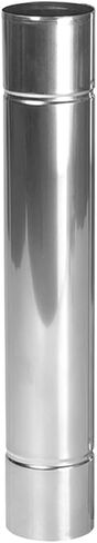 Stove Pipe 2.36" Chimney Pipe Thicken Stainless Steel Solowilder Chimney Cap Wood Stove Flue Extend 14" (1 pcs) in Saudi Arabia