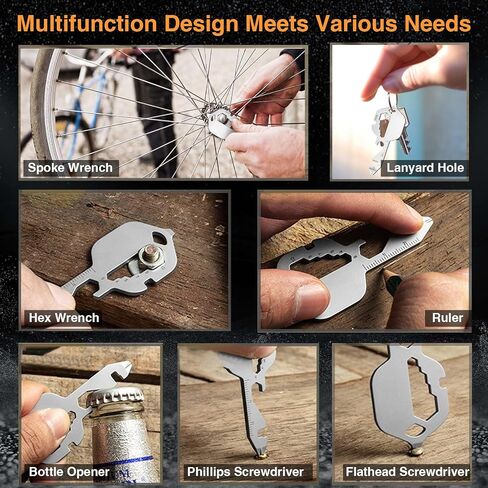 12 in 1 Keychain Multi-tool, Gifts for Men Boyfriend Dad, Father's Day Birthday Gifts, Mini EDC gadgets Tool Gear Bottle Opener for Camping Survival in Saudi Arabia