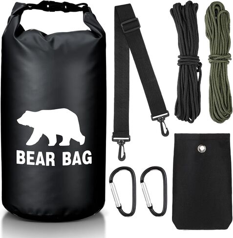 1 Set Bear Food Bag for Camping Ultralight Food Bag Hanging System Includes Waterproof Bear Bag, Nylon Ropes, Hooks for Camping Backpacking in Saudi Arabia