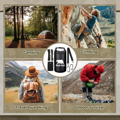 1 Set Bear Food Bag for Camping Ultralight Food Bag Hanging System Includes Waterproof Bear Bag, Nylon Ropes, Hooks for Camping Backpacking in Saudi Arabia