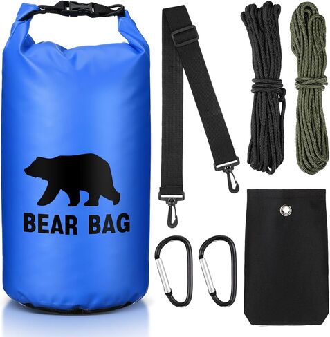 1 Set Bear Food Bag for Camping Ultralight Food Bag Hanging System Includes Waterproof Bear Bag, Nylon Ropes, Hooks for Camping Backpacking in Saudi Arabia