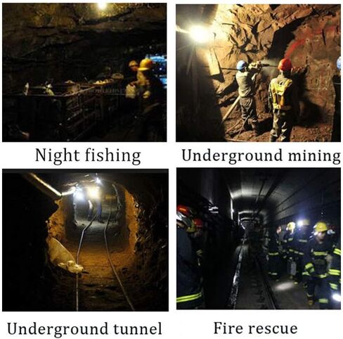 LED Mining Headlamp Waterproof Miner Light Rechargeable Miners Lamp KL2.8LM Explosion-Proof Cap Lights Coal Miner Night Coon Hunting Headlamp for Mining Hunting Hiking (Red Button) in Kuwait