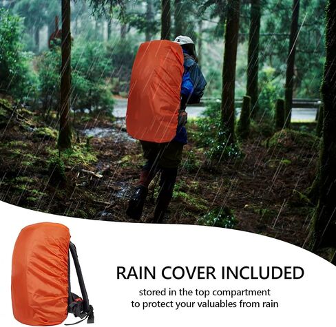 50L/60L/65L Waterproof Hiking Camping Backpack with Rain Cover, Lightweight Outdoor Sport Travel Daypack in Saudi Arabia