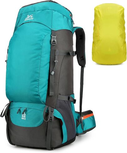 حقيبة ظهر للتخييم والمشي لمسافات طويلة مقاومة للماء 50L/60L/65L مع غطاء للمطر، حقيبة نهارية للسفر رياضية خفيفة الوزن في الهواء الطلق in Kuwait