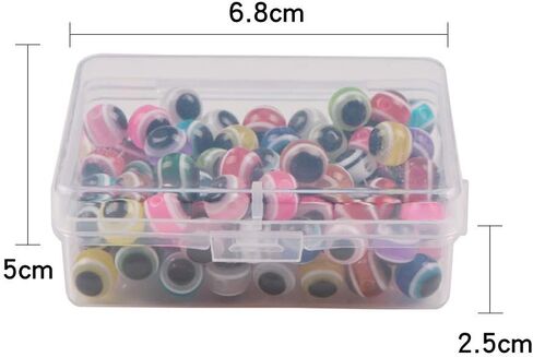 OriGlam 100pcs Soft Lure Fisheye Bead Bean Artificial Lure Eyes Fishing Lure Eyes, Fly Tying Making Artificial Eyes 3D Fish Lure Eyes Holographic Lure Eyes DIY in Saudi Arabia
