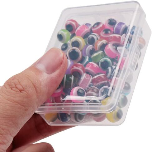 OriGlam 100pcs Soft Lure Fisheye Bead Bean Artificial Lure Eyes Fishing Lure Eyes, Fly Tying Making Artificial Eyes 3D Fish Lure Eyes Holographic Lure Eyes DIY in Saudi Arabia