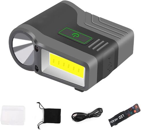 أضواء قبعة LED من WINDFIRE، مصباح قبعة USB قابل لإعادة الشحن بدون استخدام اليدين مع ضوء قبعة مستشعر الحركة، مصباح رأس قابل للتعديل 175 درجة، مصباح أمامي مقاوم للماء لقبعات البيسبول والتخييم والقراءة والصيد in Saudi Arabia