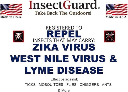 BodyForge & InsectGuard - أنبوب طارد للبعوض والذباب والقراد والمزيد من الحشرات المعالجة بالبيرميثرين (بيزلي أبيض) in Kuwait