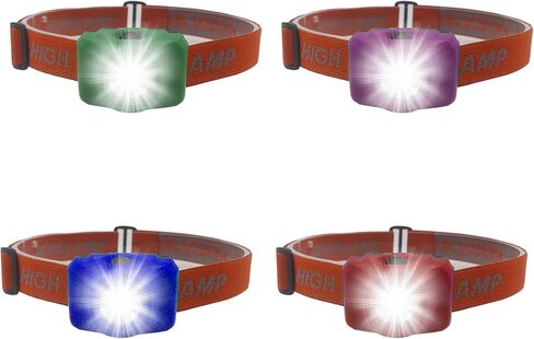 LED Headlamp Flashlight Single Mode Head Flashlight for Outdoor Camping Hiking Fishing, 4 Pack in Saudi Arabia