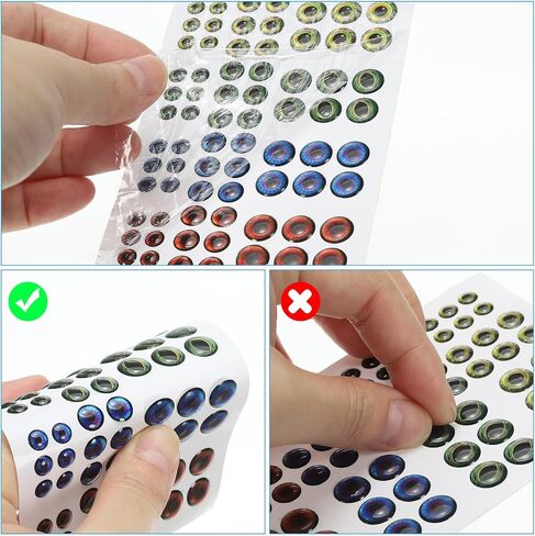 PATIKIL Fishing Lure 3D Eyes, Waterproof Artificial Fish Eye Fly Tying Lures Crafts Tackle Accessory for Fishing Baits DIY in Saudi Arabia