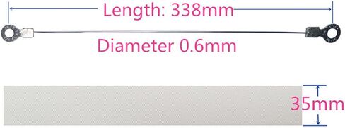 12 بوصة اليد الحرارة الختم أقرب دفعة السدادة الملحقات إصلاح عدة عناصر الحرارة أغطية القماش PTFE، 2 قطعة عنصر التدفئة + 2 قطعة قماش PTFE (قطر 0.6 مم) in Kuwait