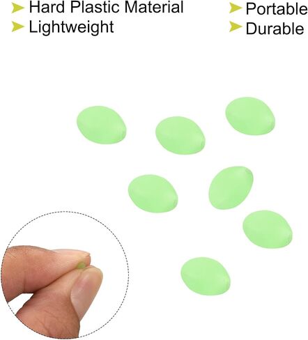 PATIKIL Luminous Fishing Beads Glow in The Dark 3.4mm, 100 Pieces Hard Plastic Lure Rigging Beads Round for Catfish Punch Bait Rigs Freshwater Saltwater, Green in Saudi Arabia