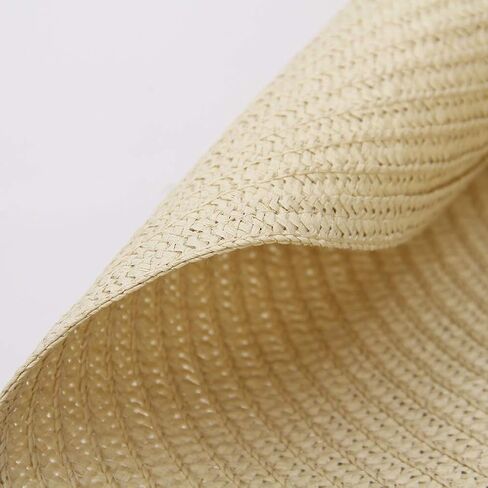 قبعة GEMVIE كبيرة الحجم من القش للنساء قبعة صيفية ذات حافة واسعة وقابلة للتعبئة من القش للشاطئ in Kuwait