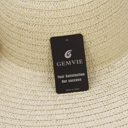 قبعة GEMVIE كبيرة الحجم من القش للنساء قبعة صيفية ذات حافة واسعة وقابلة للتعبئة من القش للشاطئ in Kuwait