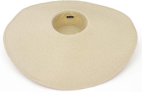 قبعة GEMVIE كبيرة الحجم من القش للنساء قبعة صيفية ذات حافة واسعة وقابلة للتعبئة من القش للشاطئ in Kuwait