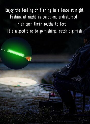 20 Pcs (10 Pack) M/L/XL Clip Fishing Rod Glow Sticks, Fishing Lights for Rods, Fishing Pole Green Light Sticks Bulk Kit in Saudi Arabia