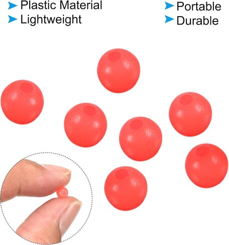 PATIKIL Fishing Beads Plastic Round Rubber Fishing Bait Eggs Rig Beads Tackle Lures Accessories with Storage Box in Saudi Arabia