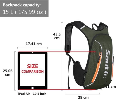 حقيبة ظهر لركوب الدراجات، حقيبة ظهر رياضية للتنقل في الهواء الطلق، حقيبة ظهر عاكسة للدراجة، معدات رياضية خفيفة الوزن، أزرق in Kuwait