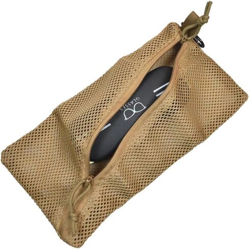 2 قطعة حقيبة تكتيكية للحمل بسحاب شبكي، إدراج منظم أدوات إدارة الحقيبة منظم السفر EDC حقيبة أدوات الزينة مجموعة حقيبة تخزين 12 × 6 بوصة (أسمر) in Kuwait