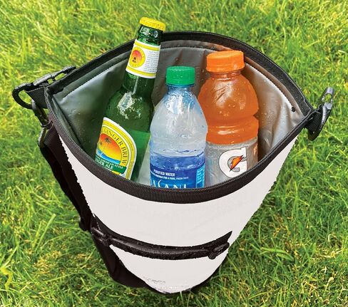 حقيبة تبريد عائمة جافة - حقيبة ظهر معزولة من الأعلى - محمولة وقابلة للطي ومقاومة للماء مع حزام كتف مبطن - مثالية للتجديف بالكاياك وصيد الأسماك والمشي لمسافات طويلة على الشاطئ - سعة 15 لتر in Kuwait