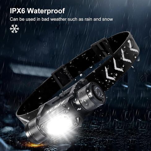 APLOS H340 headlamps led rechargeable-1500 Lumens lightweight Headlamp with 180° Swivel Base, Super Bright led headlamp rechargeable with Red Light Mode in Kuwait