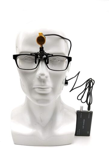 Brand Black Color 3W LED Headlight Lamp Insert Type/Clip-on Type with Filter for Binocular Loupe (Insert Type) in Kuwait