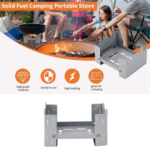 Folding Mini Pocket Stove & Emergency Portable Ultralight Camp Stoves for Backpacking, Camping, Emergency Prep Fit for Pans, Ultralight Pocket Stove(95 X 75Mm) in Saudi Arabia