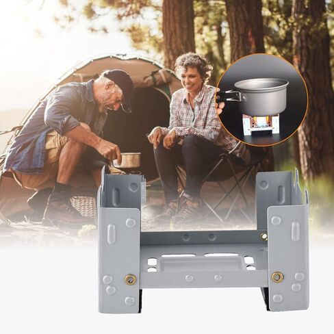 Folding Mini Pocket Stove & Emergency Portable Ultralight Camp Stoves for Backpacking, Camping, Emergency Prep Fit for Pans, Ultralight Pocket Stove(95 X 75Mm) in Saudi Arabia
